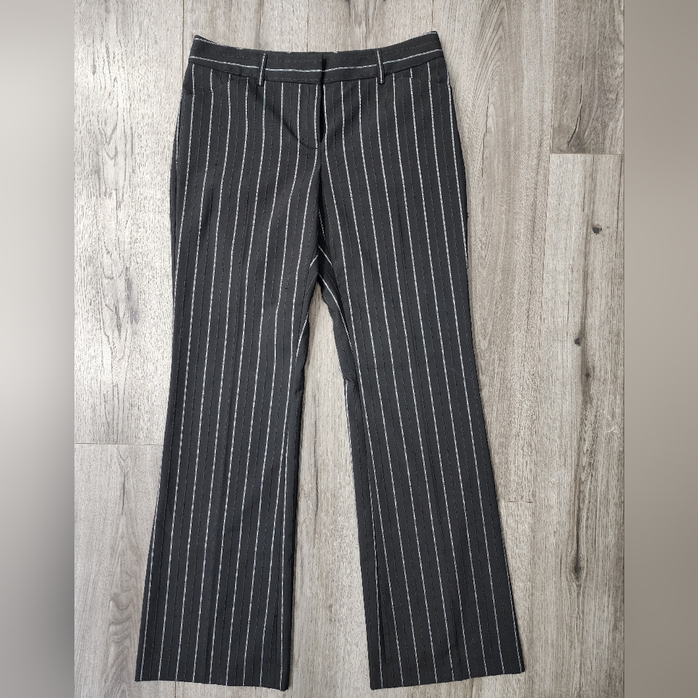 Express Design Studio Editor Pants Slacks Trousers Black with Pinstripe NWT 4R